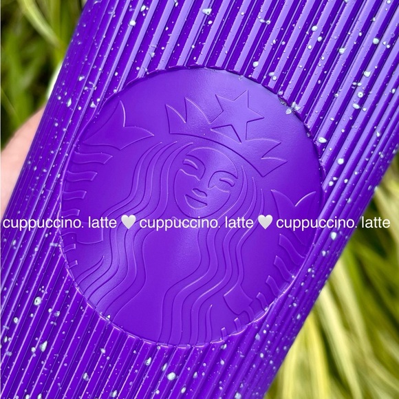💜NWT✨Starbucks 2024 Purple Pleated Speckled Glow in the Dark Halloween Tumbler - Picture 4 of 7